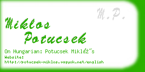 miklos potucsek business card